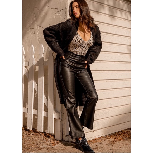 NEW Lulus Knit Oversized Cardigan Sweater in Black Size XS - Picture 3 of 9